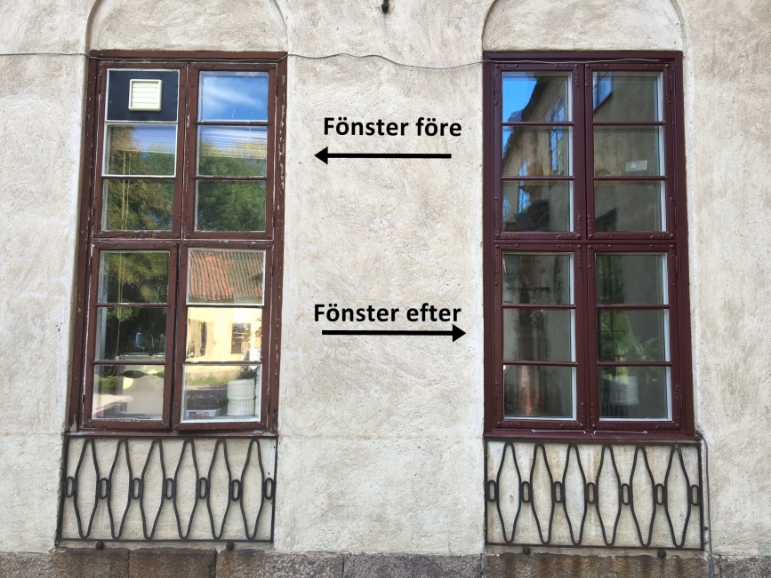 Visar resultatet av Grundels fönsterrenovering